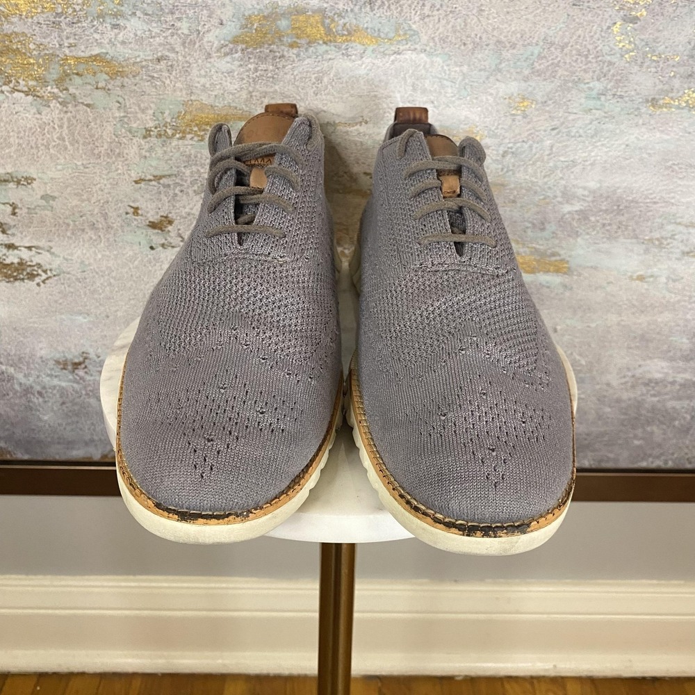 Cole Haan Zerogrand Shoes Mens Size 10.5 Gray Wingtip Casual Sneakers C24944 - Picture 3 of 11